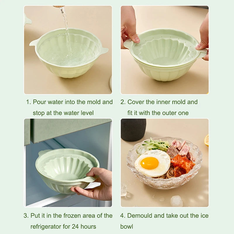 FreezeBowl - The Creative 3D Ice Mold for Fruit Salads and More!