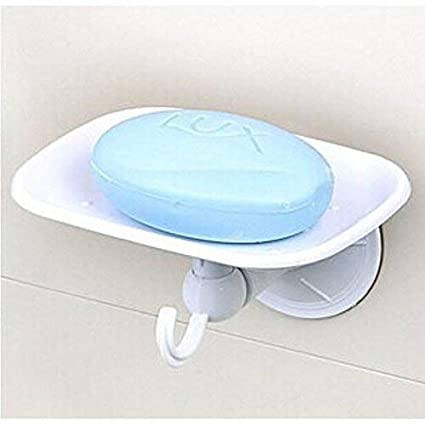 FunkySuction Soap Stand: 2-in-1 Rack Holder with Towel Hook