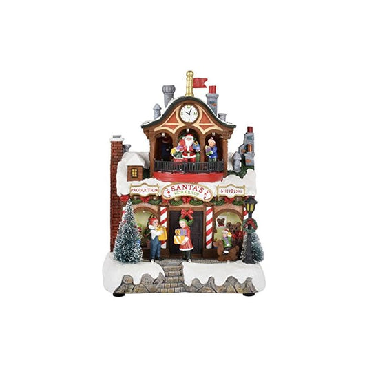 Glowing Santa's Workshop - LED Christmas Fantasy Ornament