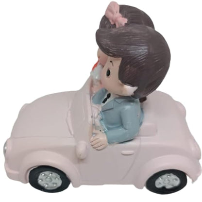 Retro Ride Car Couple Decorative Showpiece