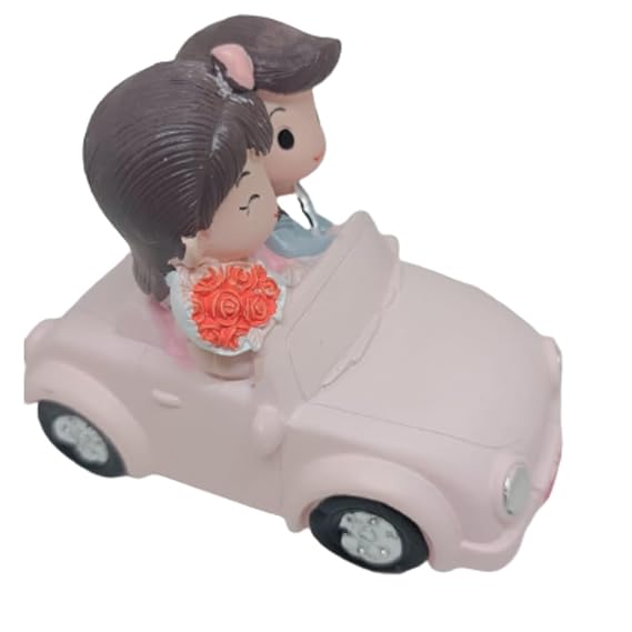 Retro Ride Car Couple Decorative Showpiece