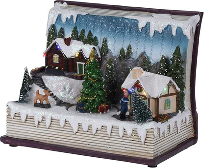 LitLit Library: Enchanted Christmas Village Book with LED Glow