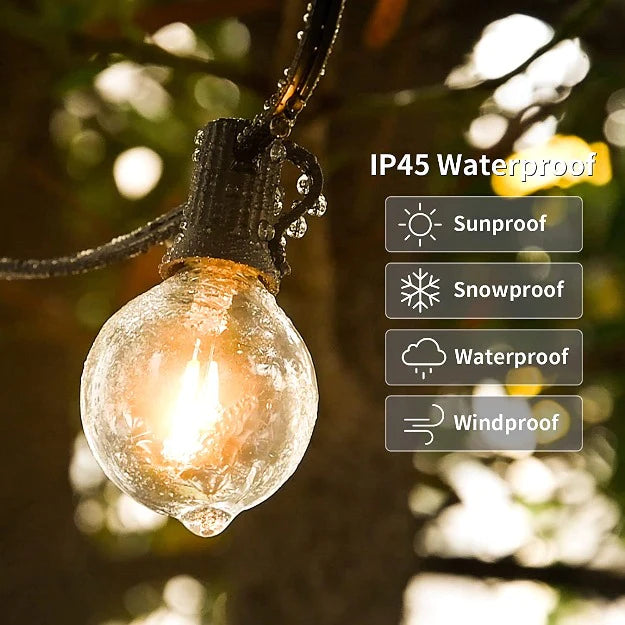 GroovyGlow Waterproof Outdoor String Lights