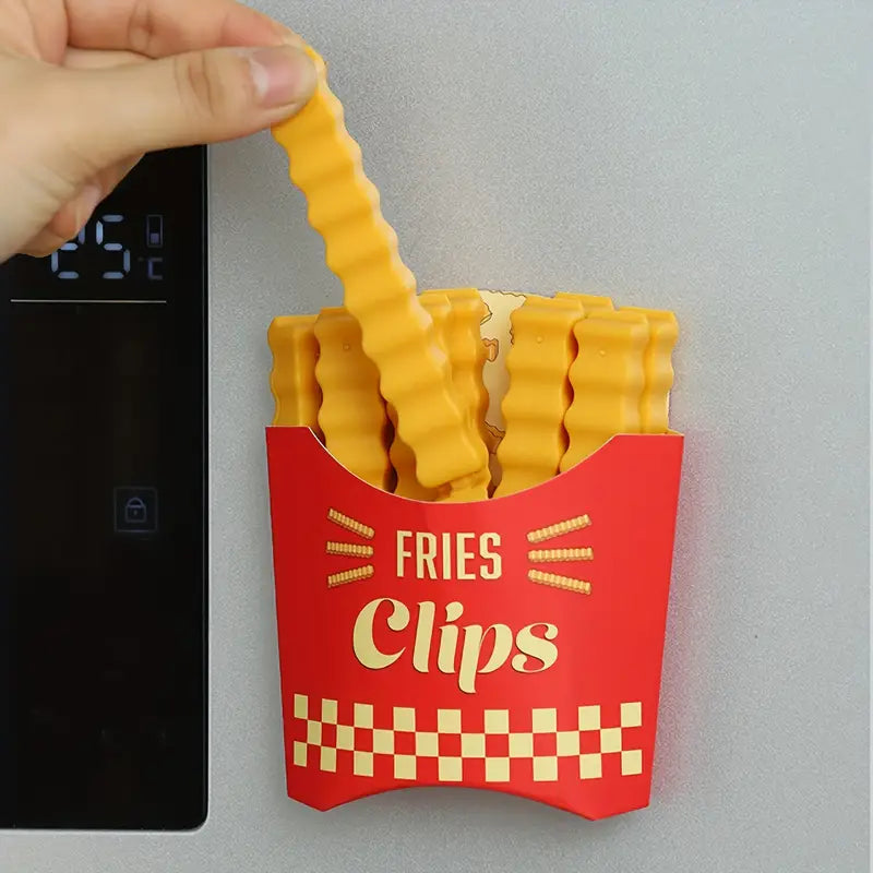 FryClip Delights: Magnetic Fries Food Sealers-12 Pcs