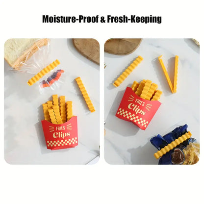 FryClip Delights: Magnetic Fries Food Sealers-12 Pcs