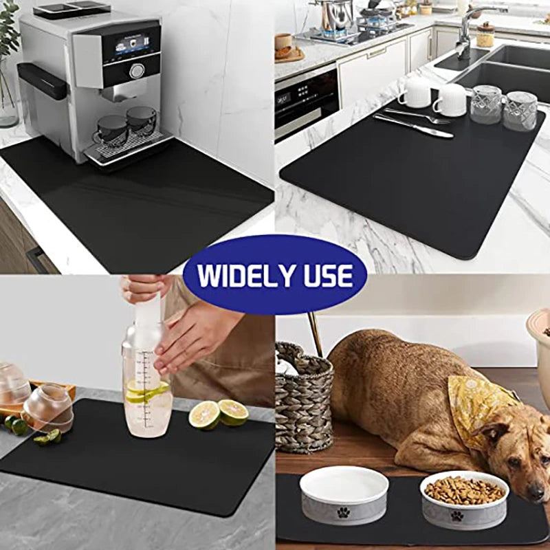 Grip & Drip" Non-Slip Kitchen Absorbent Mat Placemats