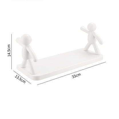 QuirkyGrip Corner Caddy - No-Drill Plastic Bathroom Shelf