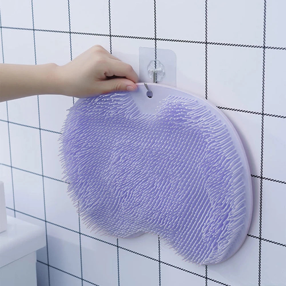 Exfoliating Shower Massage Scraper Bathroom Non-Slip Bath Mat Back Massage Brush