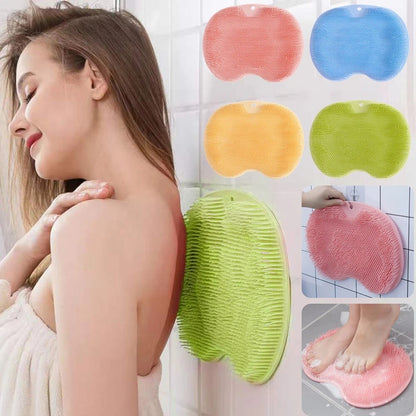 Exfoliating Shower Massage Scraper Bathroom Non-Slip Bath Mat Back Massage Brush