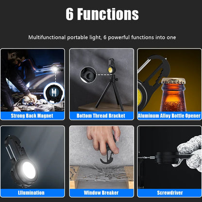 "GloBeam" Mini LED Keychain Flashlight