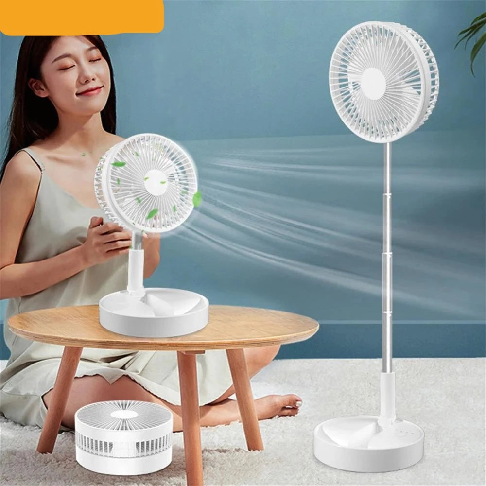 Folding Telescopes Fan Portable USB Charging Desktop Mini Summer Mute Silent Adjustable Vertical Remote Control Home Office