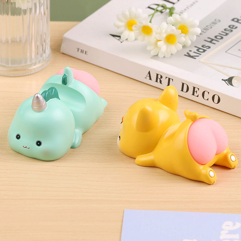 SquishyZoo MobileMate - Polyresin Animal Stand with Stress-Relief Squishy