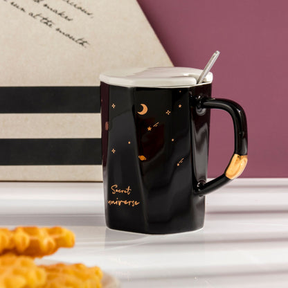 Celestial Sips: Zodiac Mug Magic - Sold indiviaully ( Include 1 Cup - 1 Lid- 1Spoon )