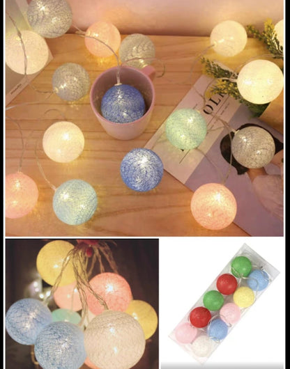 FunkyGlo 10-Orb Multicolor String Lights