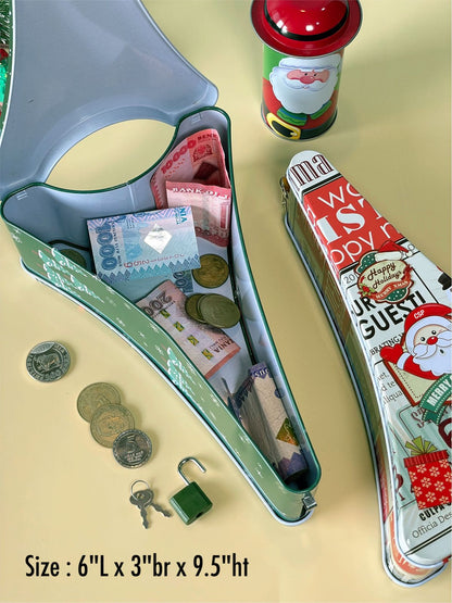 Jolly Treasure Trove: Boys' Holiday Coin Bank & Treat Tin - Assorted