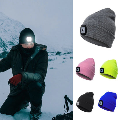 FlashyBeanie - LED Light Hat Hands-Free Flashlight Knit Cap