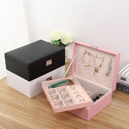 DualDazzle PU Leather Jewelry Box