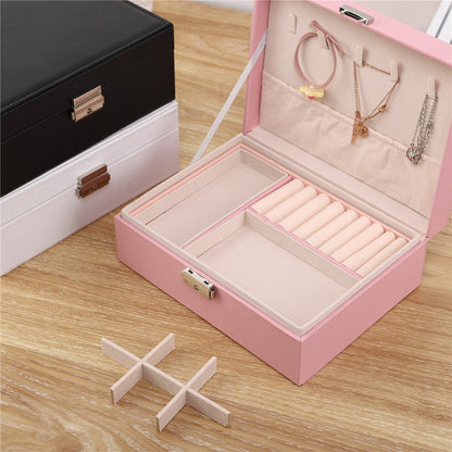 DualDazzle PU Leather Jewelry Box