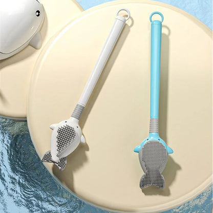 Whaley Clean - Wall Mount Silicone Toilet Brush with Long Handle