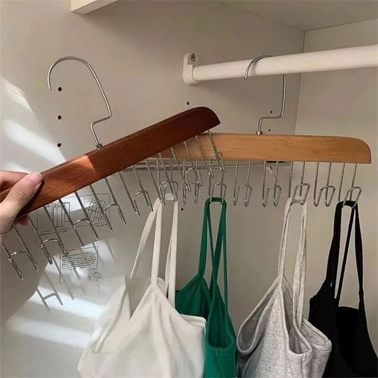 BraRack WoodFlex - Women's Multifunctional Storage Bra & Belt Hanger with 8 Hooks