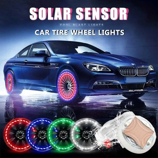 Solar Glo Wheel Flare: Solar-Powered Car & Bike Wheel Lights