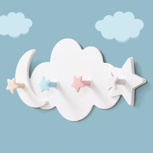 WhimsiHooks - Cloud Shaped Nail-Free Wall Hooks