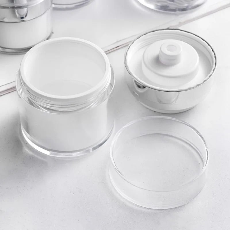 TravelChic Airy Pump Jar - Portable & Refillable Makeup Master