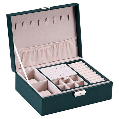 LuxLeather GemBox: High-Capacity Travel Jewelry Organizer