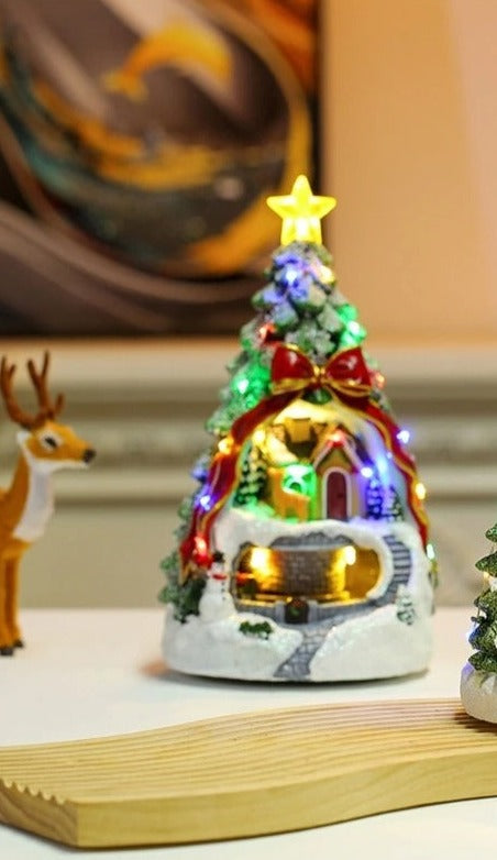 GlowTune Festive Carousel: LED & Melody Christmas Charm