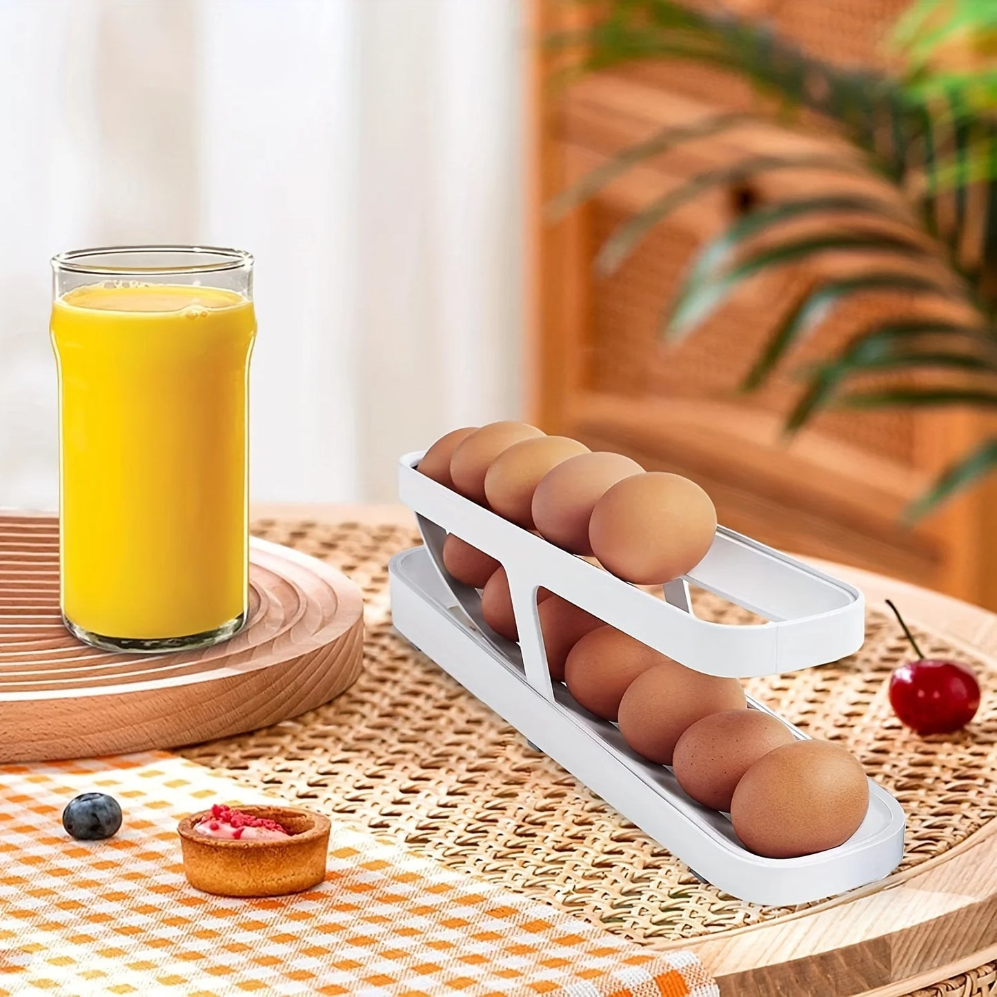 "EggSlide Pro: Cool 'n' Glide Fridge Egg Dispenser"