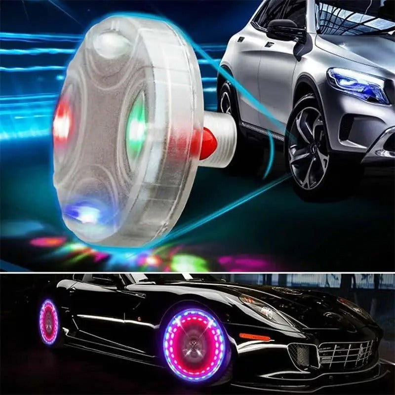 Solar Glo Wheel Flare: Solar-Powered Car & Bike Wheel Lights