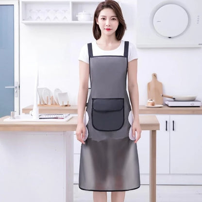 Funky Transparent Sleeveless Kitchen Apron