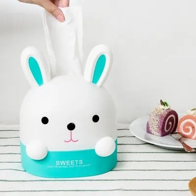 Vibrant Cartoon Bunny Tissue Box Holder