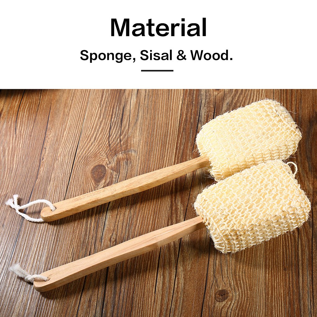 BathBliss Sisal-Spa Long-Handle Scrubber