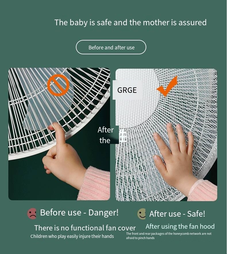 ChildSafe FanGuard: Electric Fan Dust & Pinch Protector