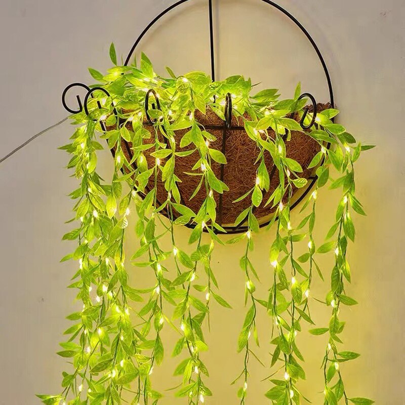 WhimsiVine Glow: Willow Leaf LED Strings