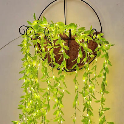 WhimsiVine Glow: Willow Leaf LED Strings