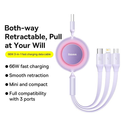 Tri-FusionCharger: iPhone 14 | 13 | 12 & Android Multi-Connect Cable