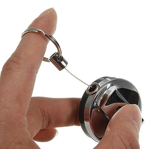 Groovy Stainless Steel Recoil Key Ring - FunKey