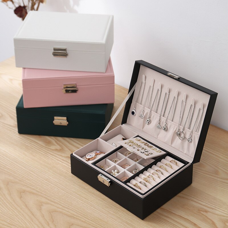 LuxLeather GemBox: High-Capacity Travel Jewelry Organizer