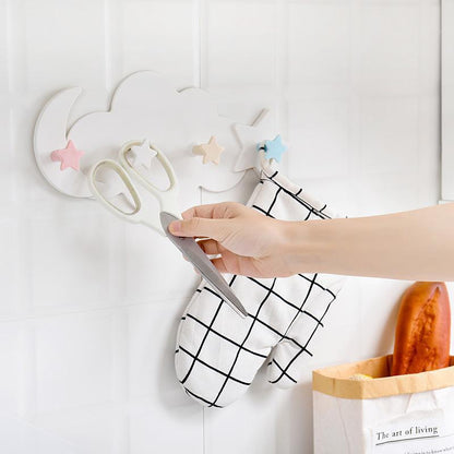 WhimsiHooks - Cloud Shaped Nail-Free Wall Hooks