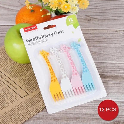 Funky Giraffe Fruit Fork Set - Creative Kitchen Tableware