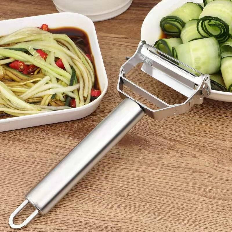 Stainless Twisto-Peel Duo: The Double-Edged Melon Marvel