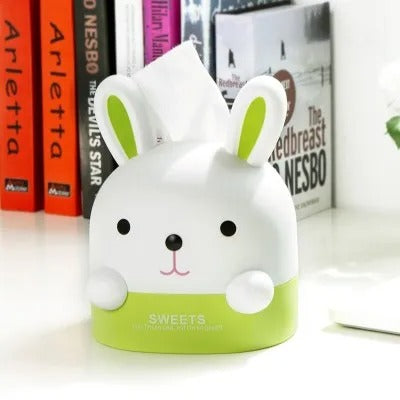 Vibrant Cartoon Bunny Tissue Box Holder