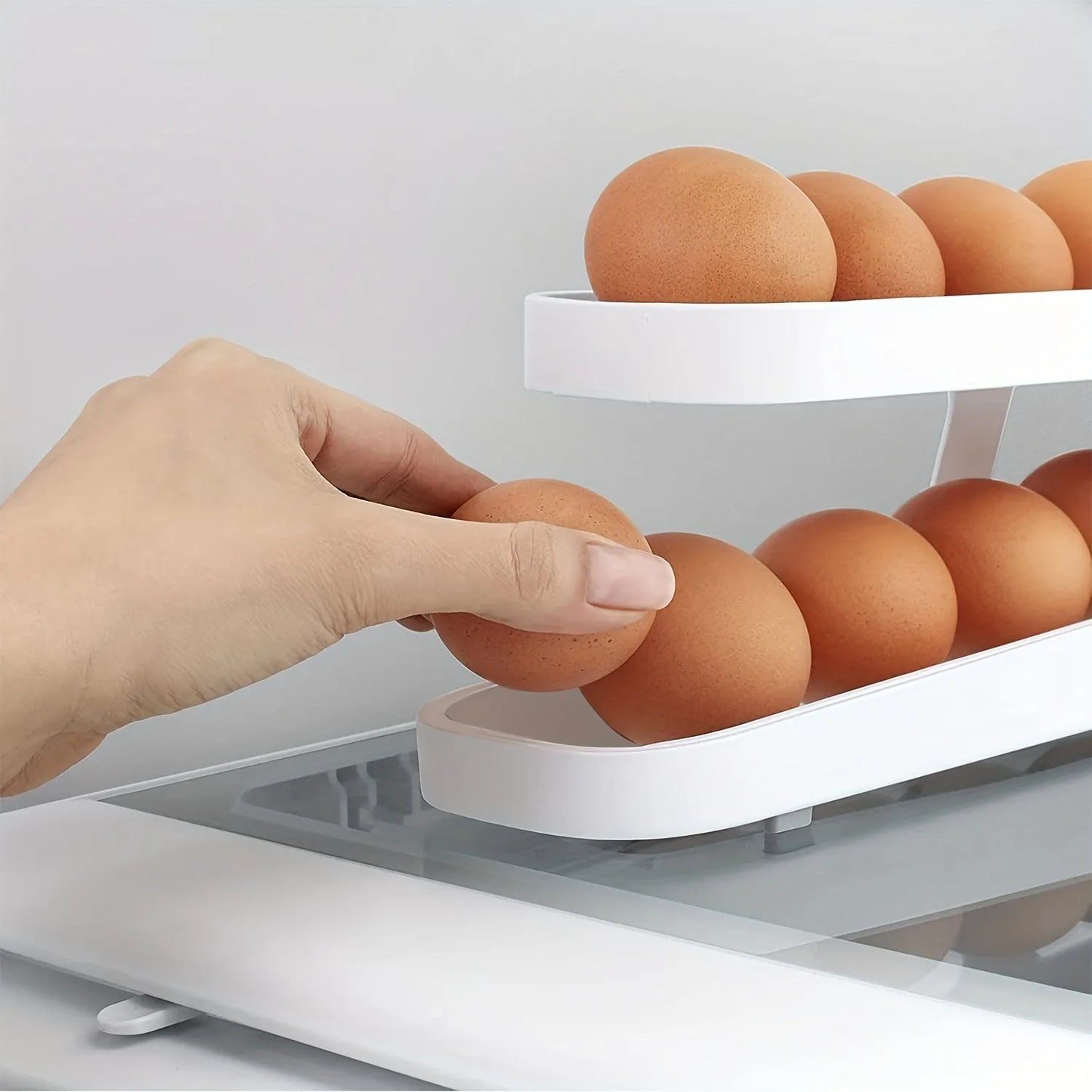 "EggSlide Pro: Cool 'n' Glide Fridge Egg Dispenser"