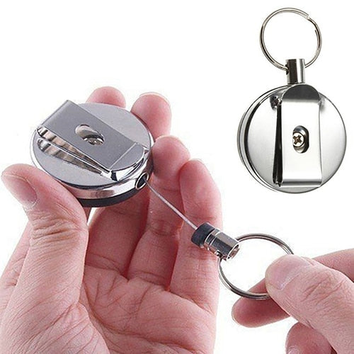 Groovy Stainless Steel Recoil Key Ring - FunKey