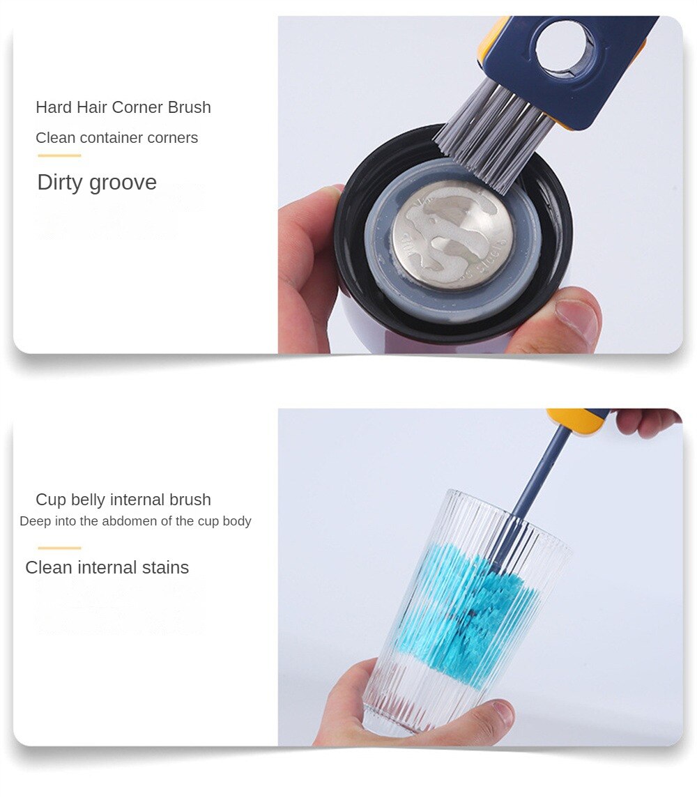 "QuadraClean: 4-in-1 Multifunctional Bottle & Cup Brushinator