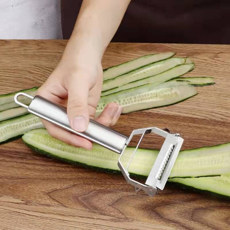 Stainless Twisto-Peel Duo: The Double-Edged Melon Marvel