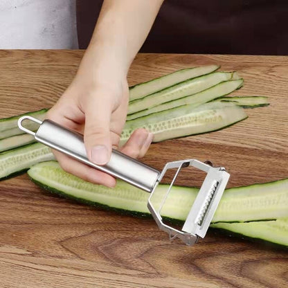 Stainless Twisto-Peel Duo: The Double-Edged Melon Marvel