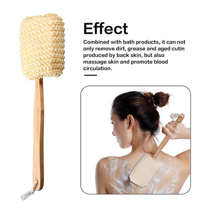 BathBliss Sisal-Spa Long-Handle Scrubber